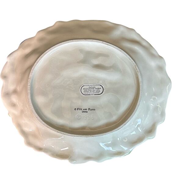 Fitz and Floyd 1996 Vibrant Colorful 'Coq du Village' Majolica Rooster Plate - Picture 7 of 9